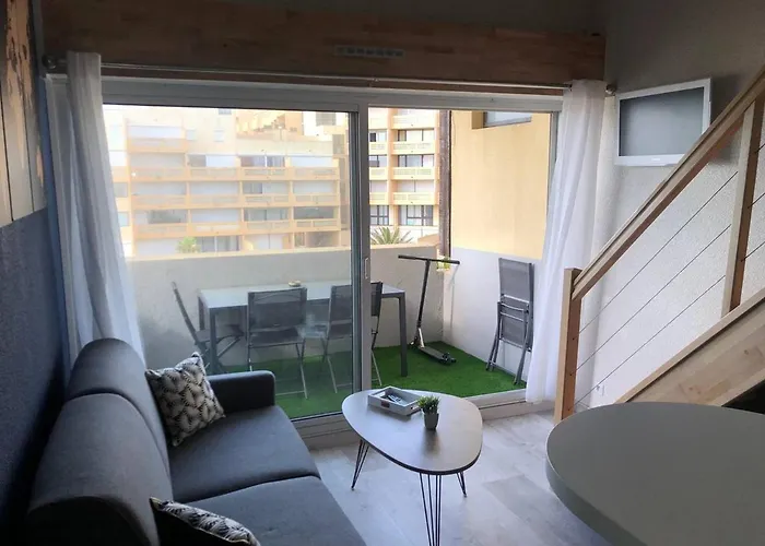 Lejlighed T2 Mezzanine 4 Pers, Vue Mer, Parking, Barcares - Fr-1-81-538 Le Barcarès